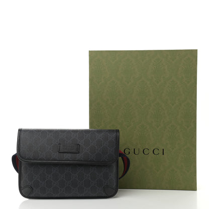 Gucci GG Supreme Monogram Web Slim Belt Bag Black Grey 12 of 12