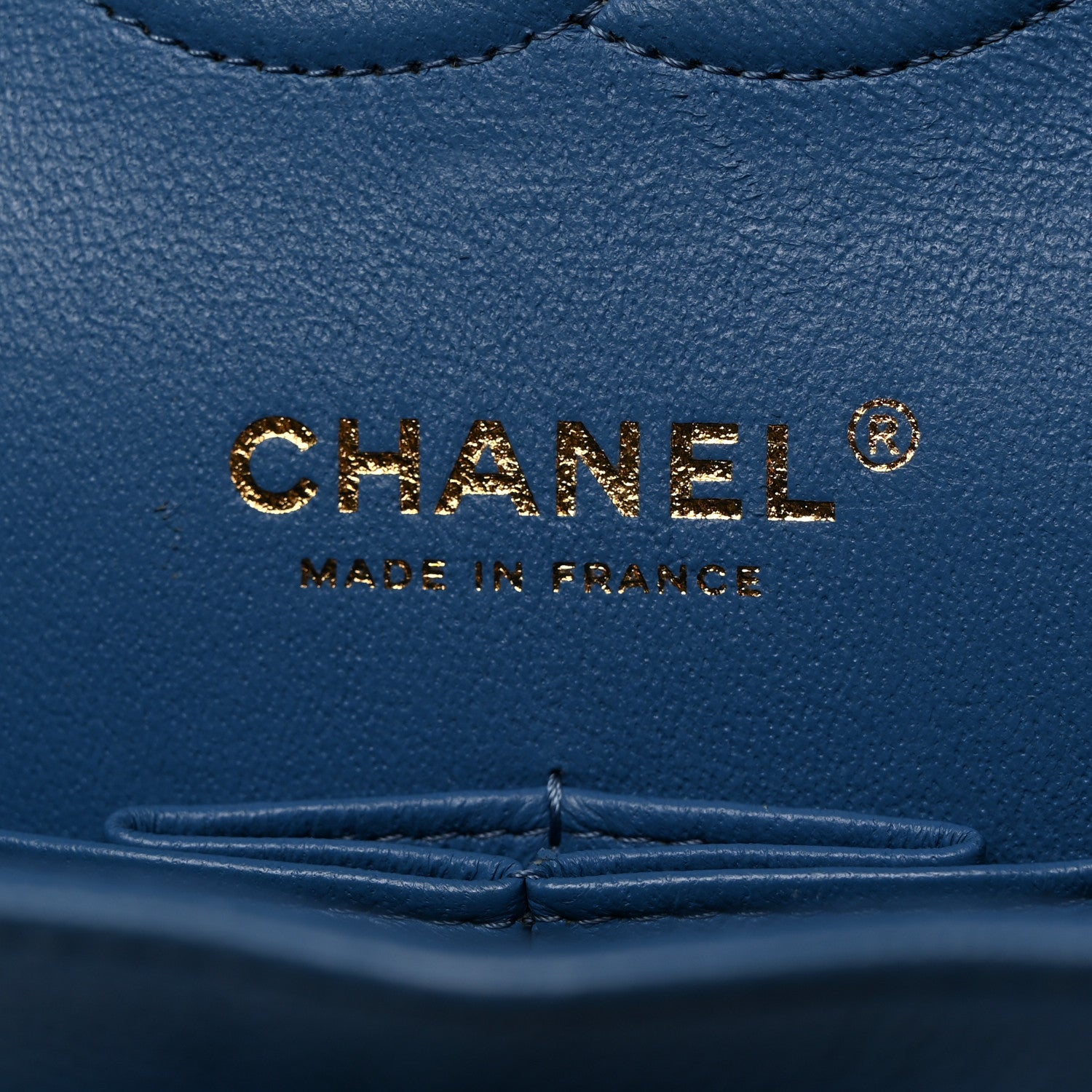 Chanel Caviar Quilted Medium Double Flap Blue 6 of 10
