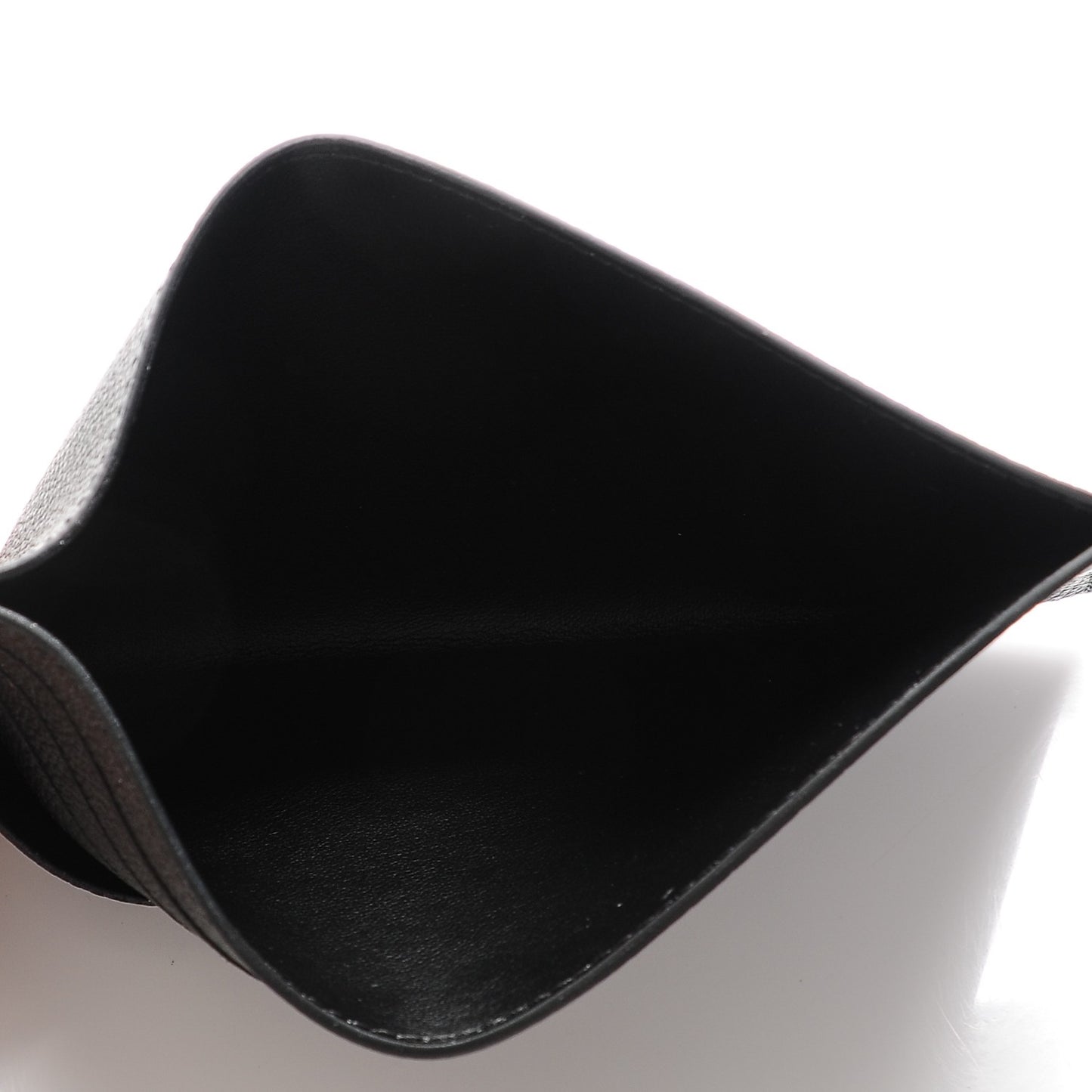 Calfskin Felicie Chain Wallet Card Holder Insert Black