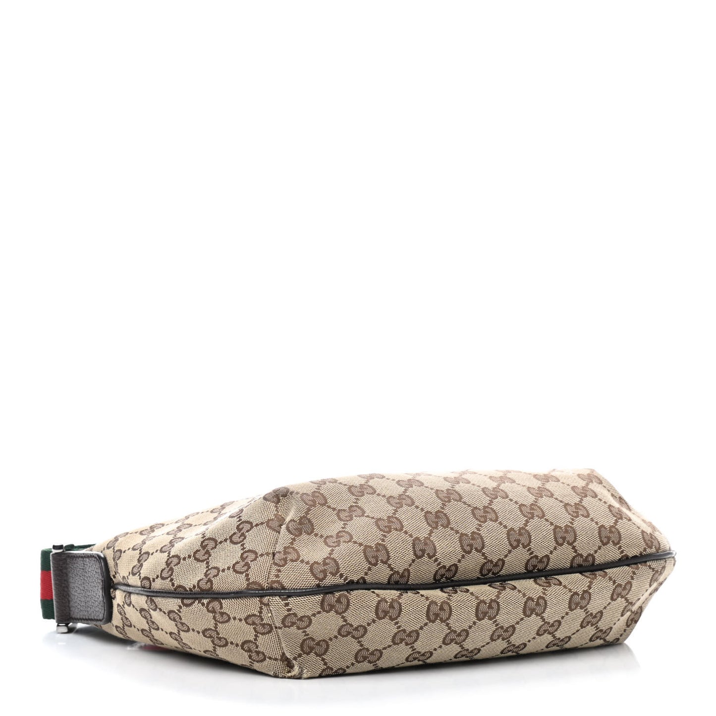 Monogram Web Medium Half Moon Hobo Dark Brown