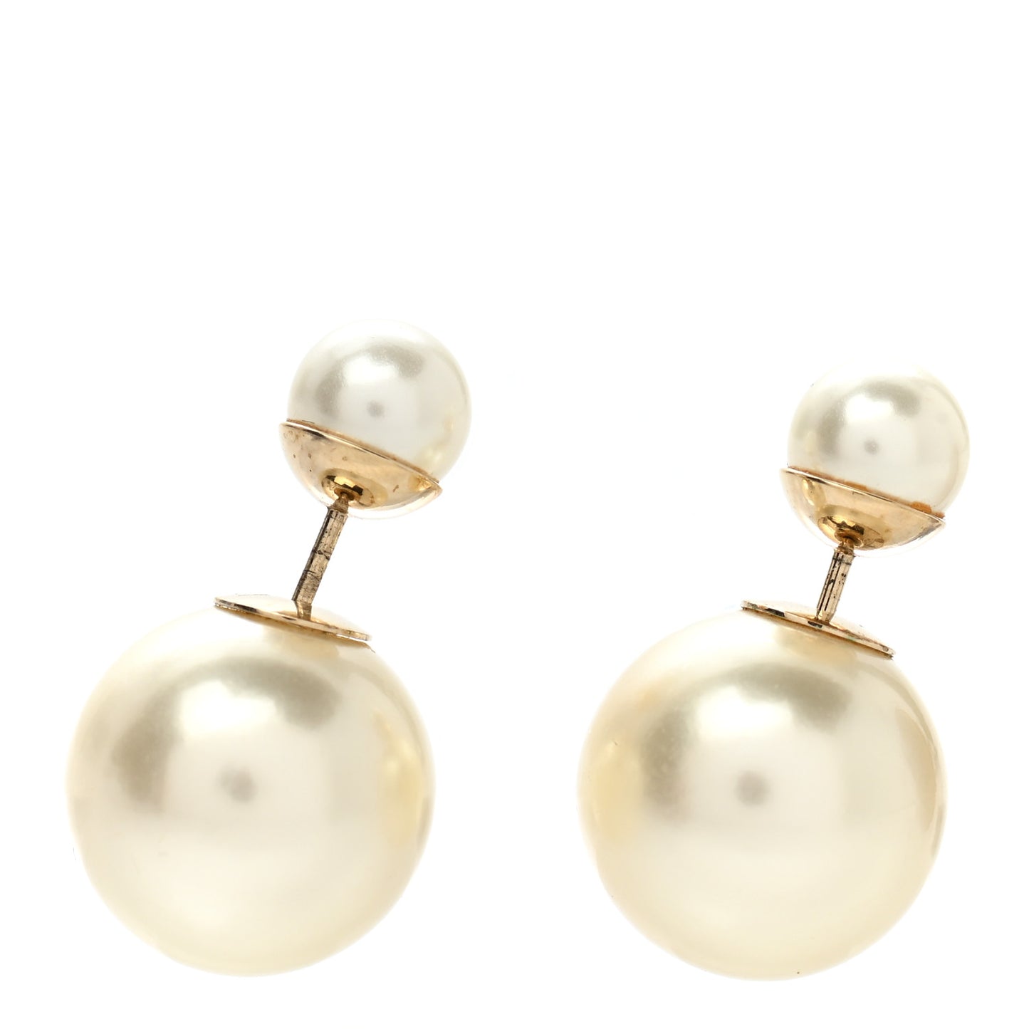 Pearl Mise En Dior Tribal Earrings Gold
