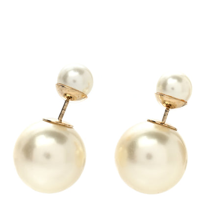 Christian Dior Pearl Mise En Dior Tribal Earrings Gold 1 of 5