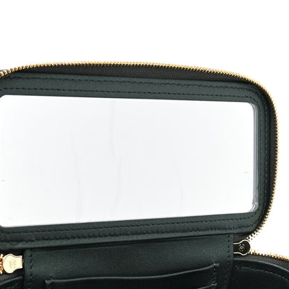 Chanel Iridescent Lambskin Quilted Small Top Handle Vanity Case With Chain Green 10 of 11
