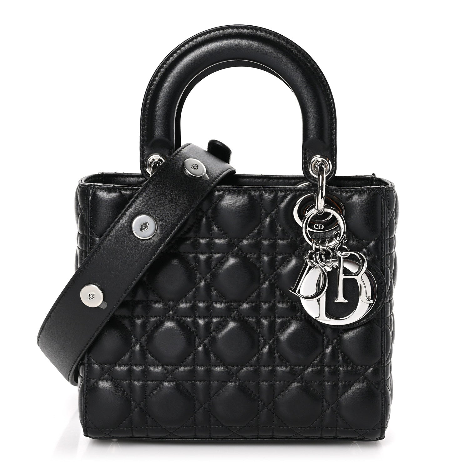 Christian Dior Lambskin Cannage Small Lucky Badges My Lady Dior Black 1 of 11
