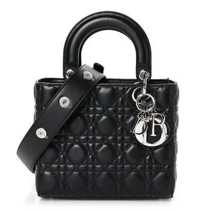 Christian Dior Lambskin Cannage Small Lucky Badges My Lady Dior Black 1 of 11