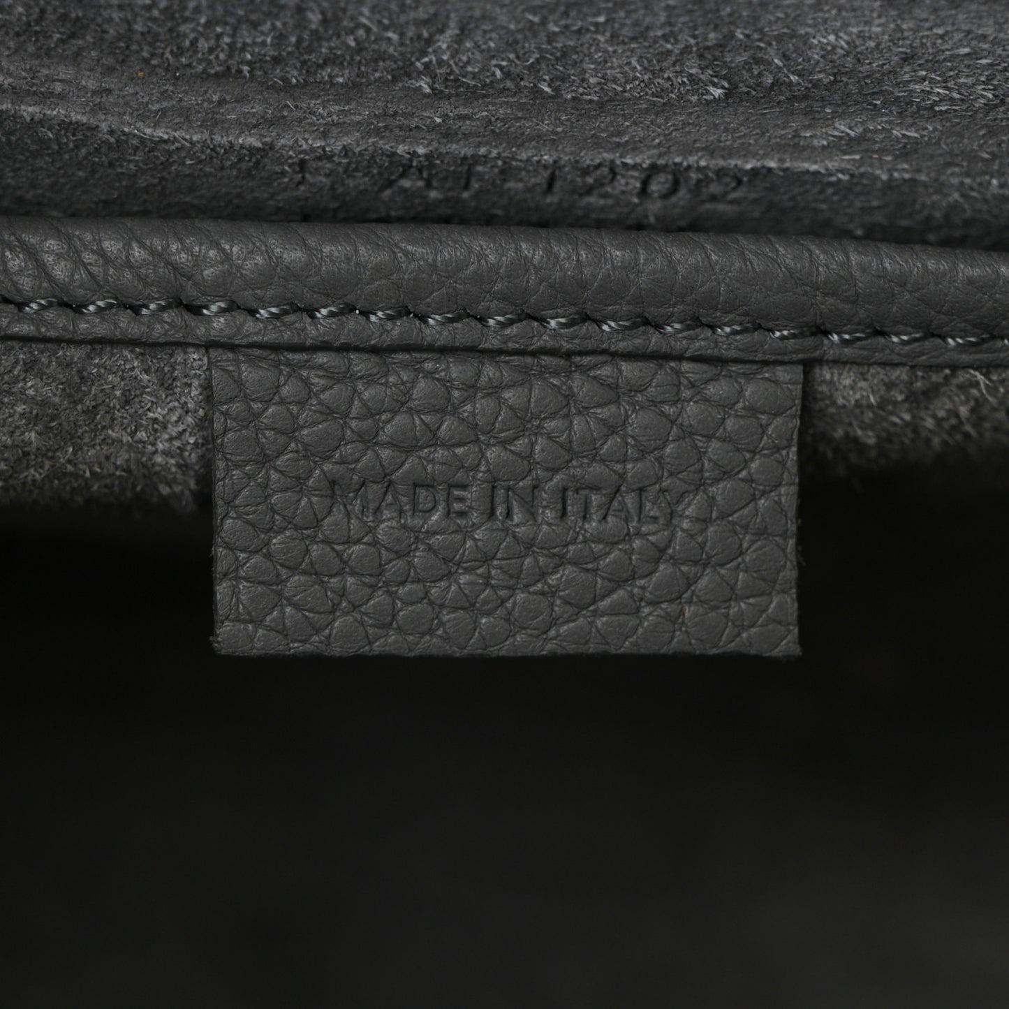 Drummed Calfskin Nano Luggage Kohl