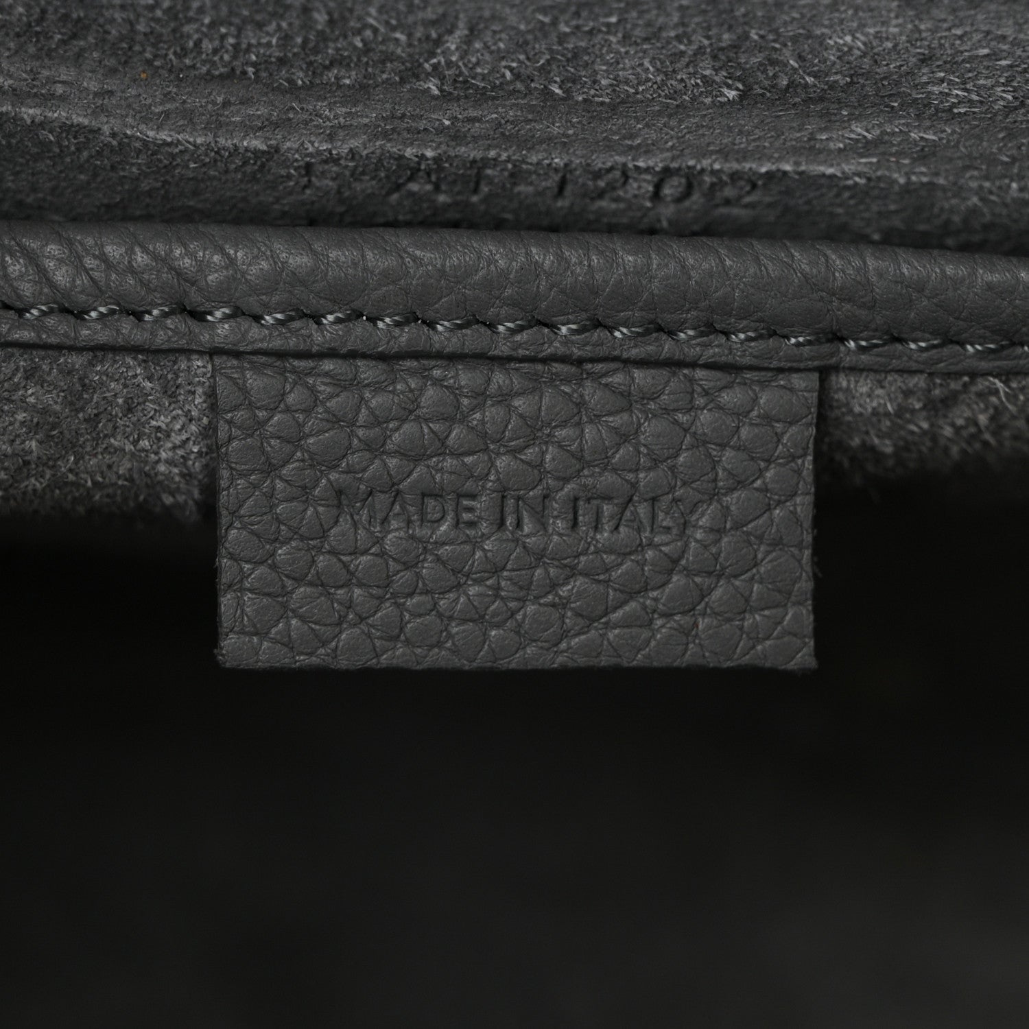 Celine Drummed Calfskin Nano Luggage Kohl 7 of 14