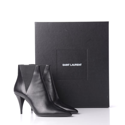 Saint Laurent Calfskin Kiki Chelsea Booties 37 Black 10 of 10