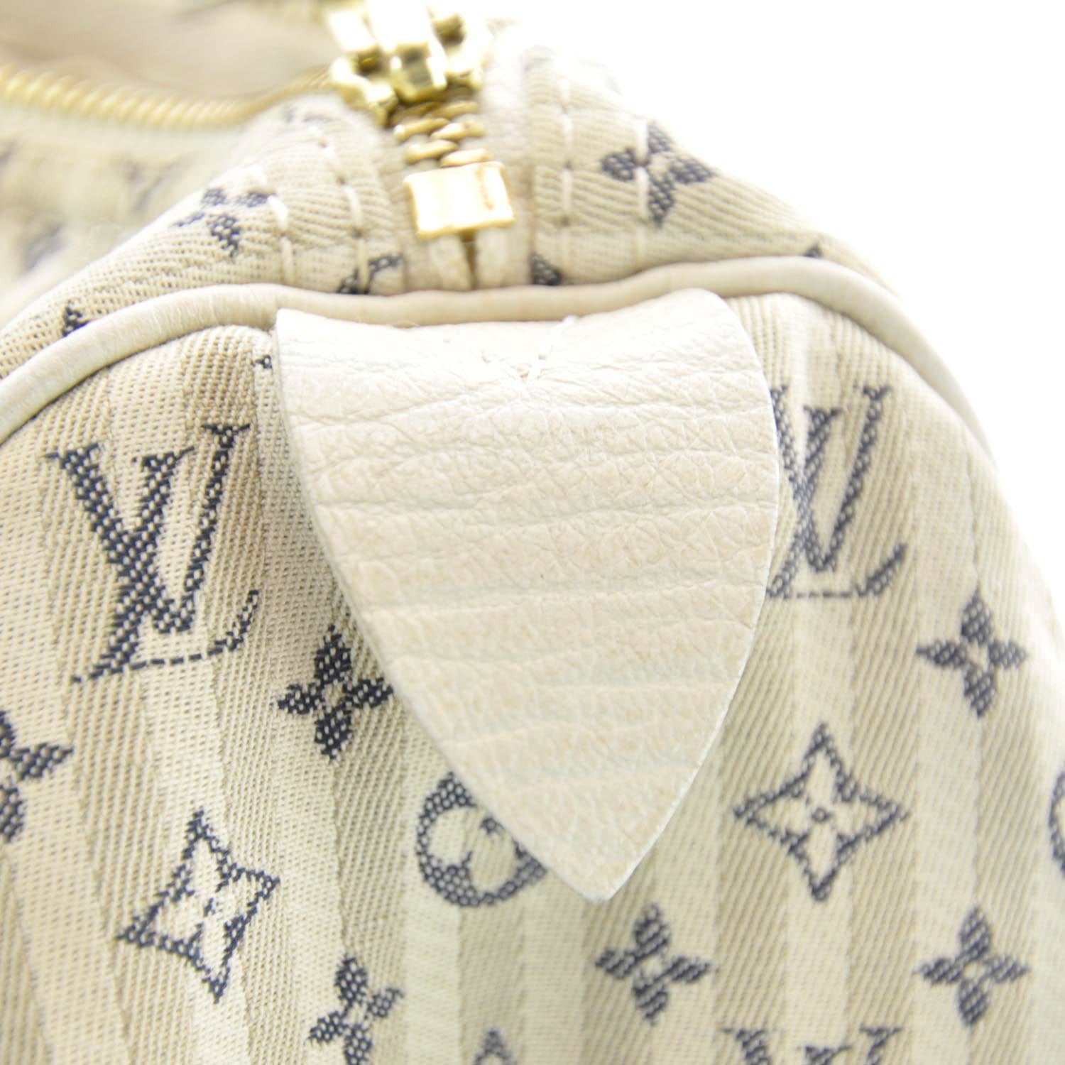 Louis Vuitton Mini Lin Croisette Speedy 30 Blue 8 of 9