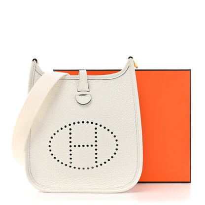 Hermes Taurillon Clemence Amazone Evelyne TPM New White 11 of 11