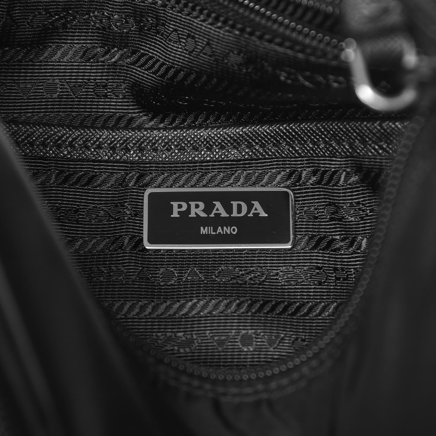 Prada Nylon New Vela Studded Messenger Black Fuoco 5 of 13
