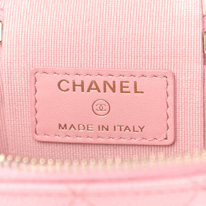 Chanel Caviar Quilted Small Handle With Care Vanity Case With Chain Pink 6 of 9