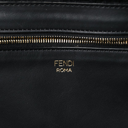 Fendi X FILA Glazed Fabric FF 1974 Mania Large Shopping Tote Bag Mogano Panna White 5 of 13