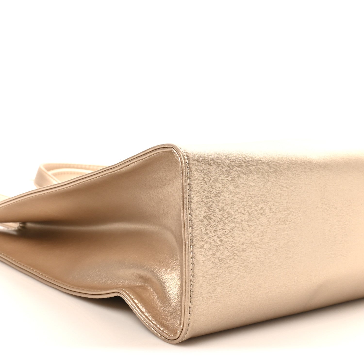 Telfar Metallic Vegan Leather Medium Shopping Bag Gold 8 of 9