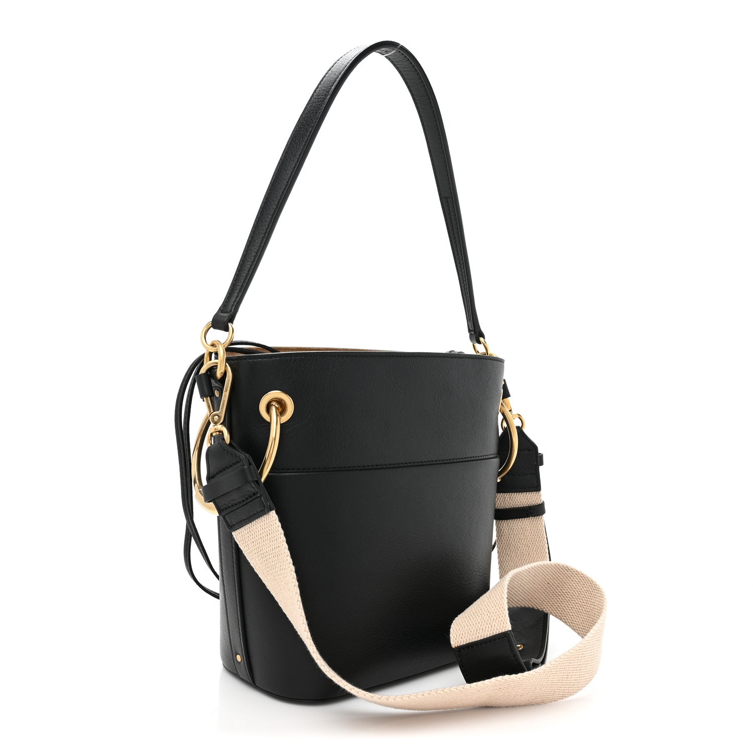 Chloe Smooth Calfskin Small Roy Bucket Bag Black 3 of 11