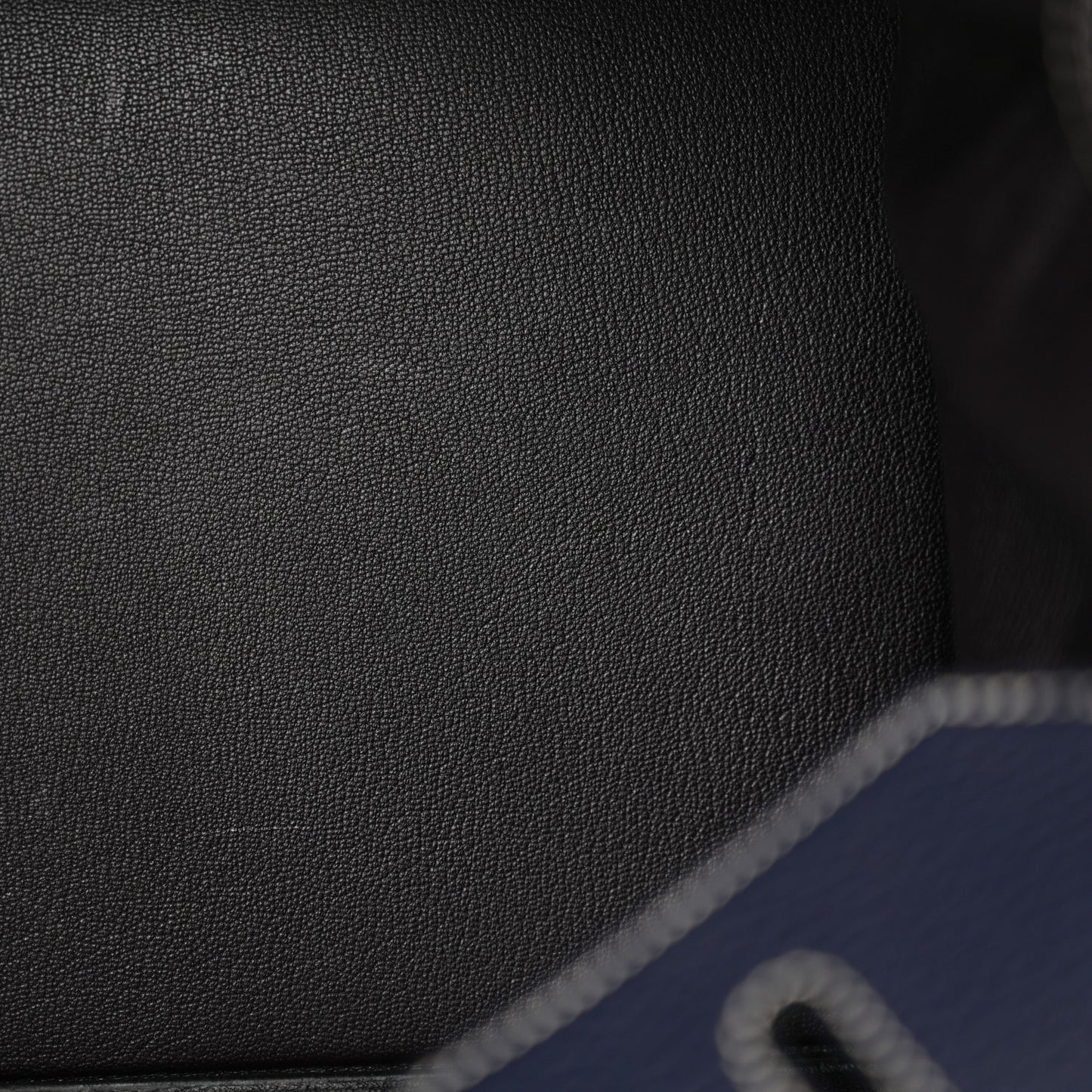 Togo Bi Color Horseshoe Birkin 40 Bleu Nuit Black