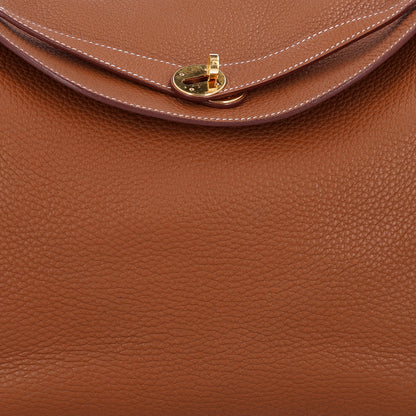 Hermes Taurillon Clemence Lindy 34 Gold 8 of 10