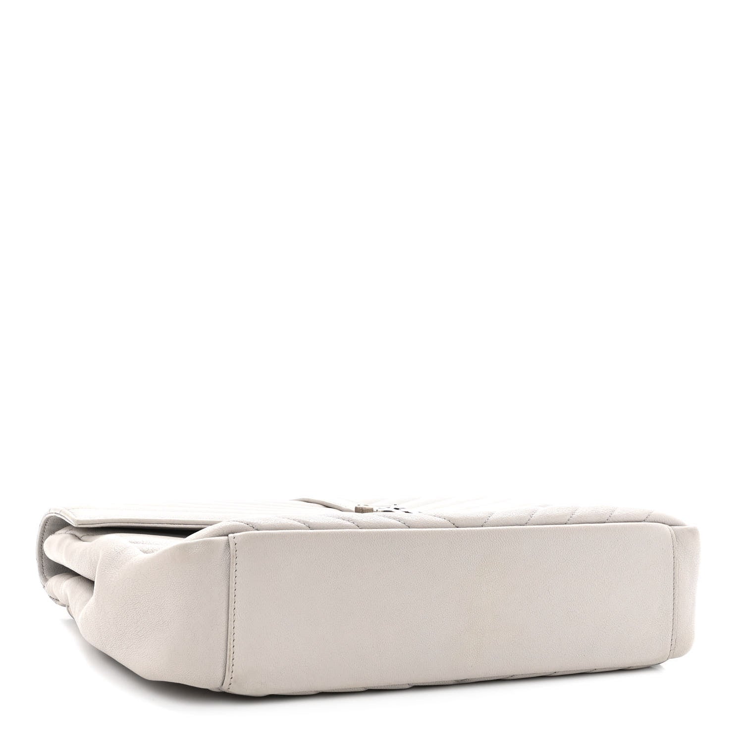 Saint Laurent Sheepskin Matelasse Large Monogram College Satchel Light Grey 4 of 12