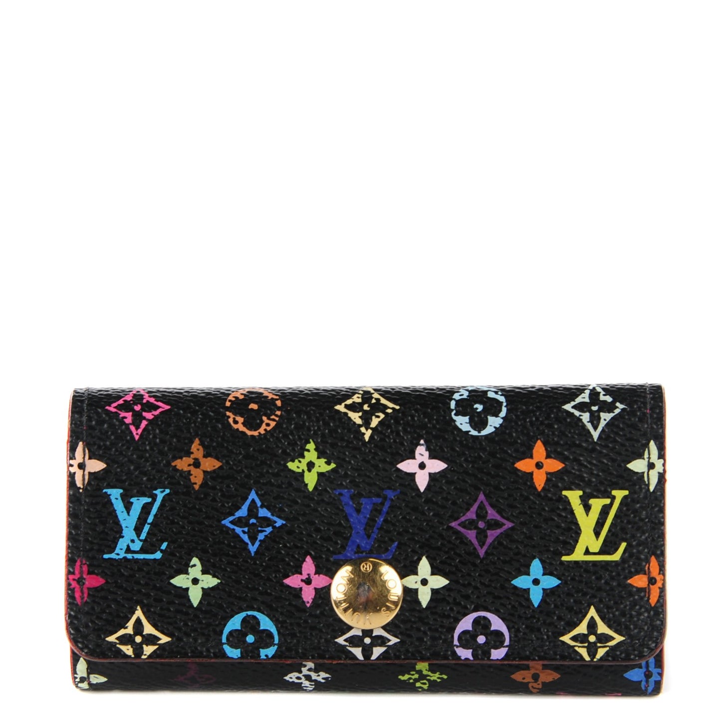 Monogram Multicolor Multicles 4 Key Holder Black Grenade