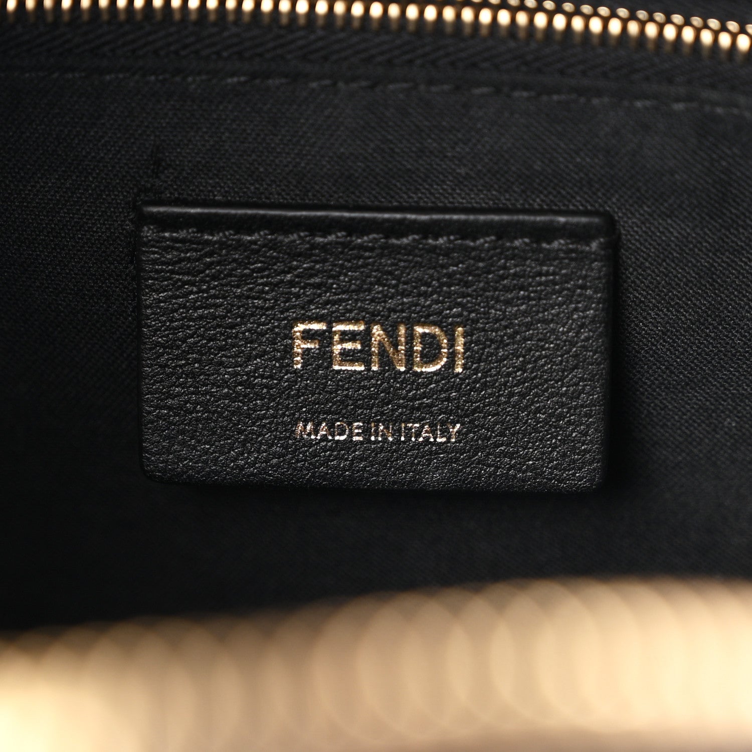 Fendi Vitello Bi-Color FF 1974 Embossed Mini Backpack Maya Black 5 of 9