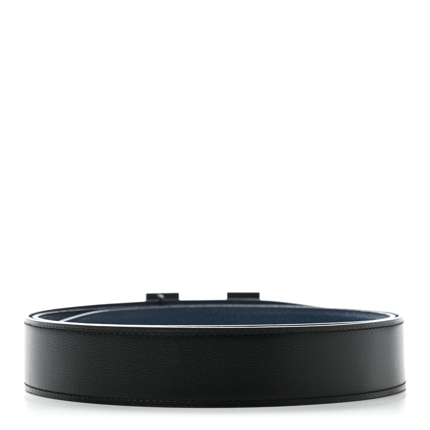 Hermes 135 Togo 32mm Matte H Belt 105 Black Bleu De Prusse 3 of 6