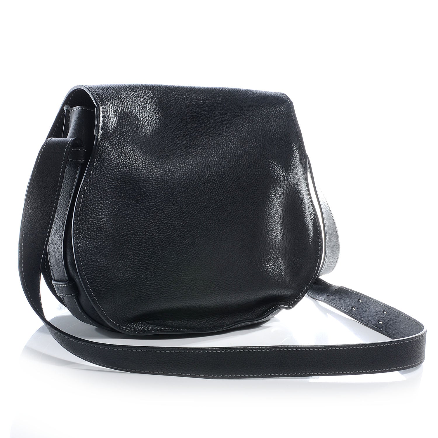Chloe Calfskin Medium Marcie Round Crossbody Bag Black 3 of 9
