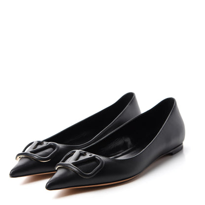 Valentino Garavani Nappa Vlogo Flats 37.5 Black 3 of 10