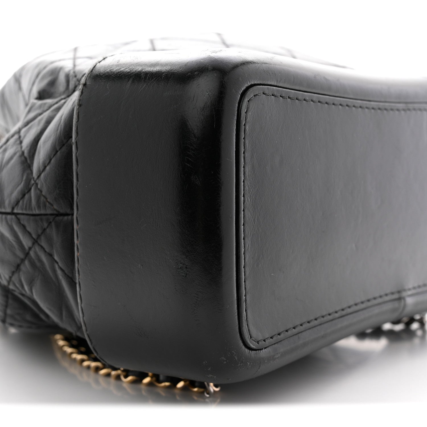 Chanel Aged Calfskin Quilted Small Gabrielle Backpack Black 9 of 13