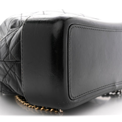 Chanel Aged Calfskin Quilted Small Gabrielle Backpack Black 9 of 13