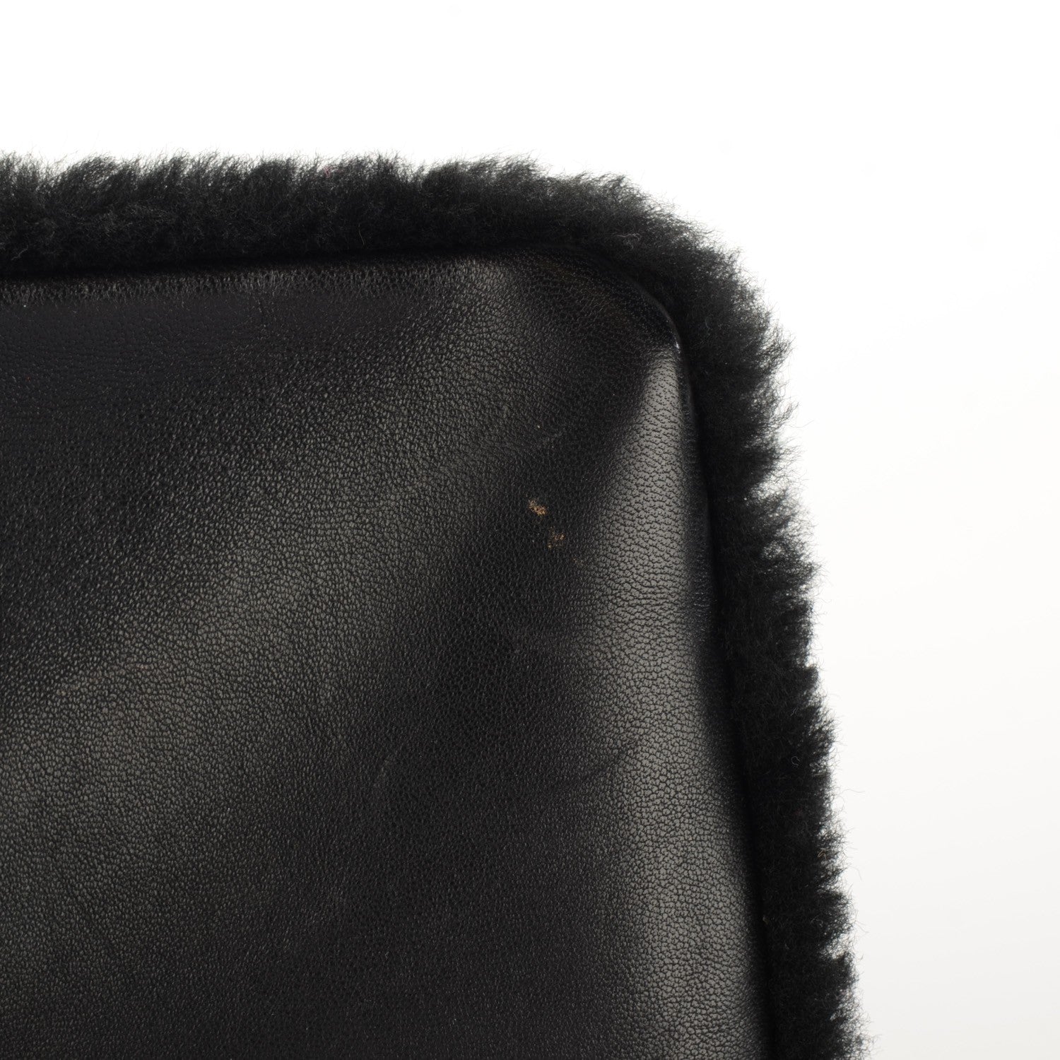 Chanel Shearling Lambskin Medium 100% Flap Black 6 of 9