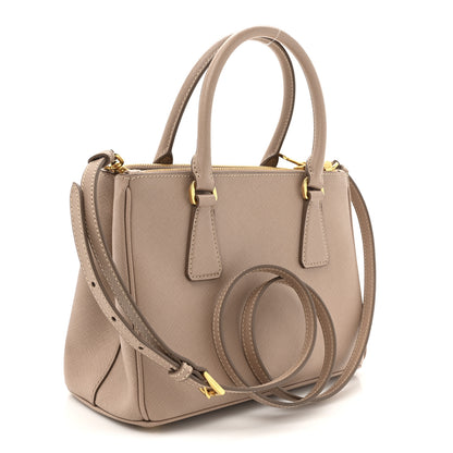 Prada Saffiano Mini Galleria Double Zip Tote Cammeo 3 of 9
