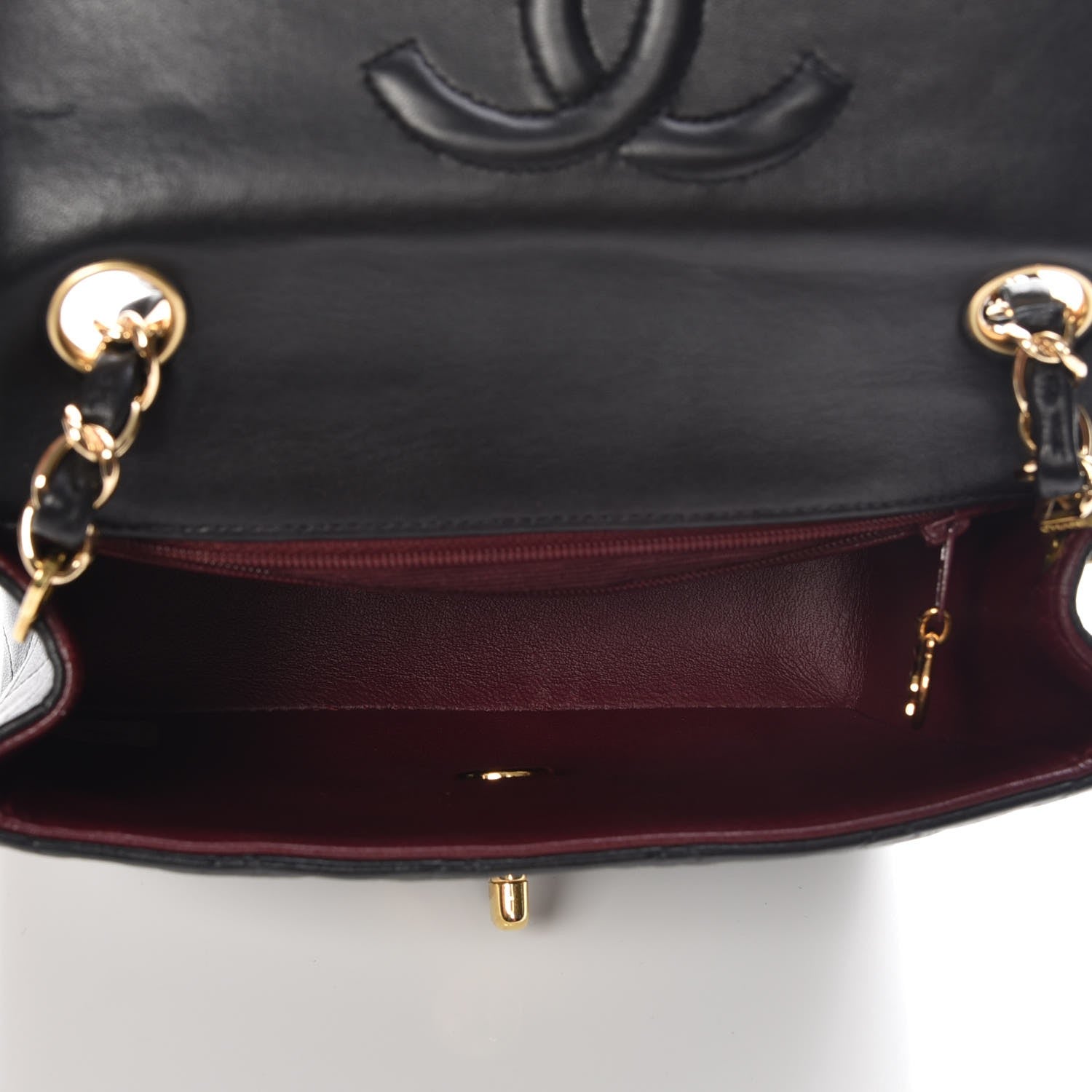 Chanel Lambskin Quilted Mini Square Flap Black 5 of 8