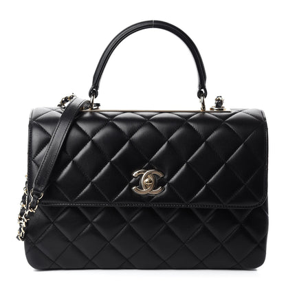 Chanel Lambskin Quilted Medium Trendy CC Flap Dual Handle Bag Black 1 of 11