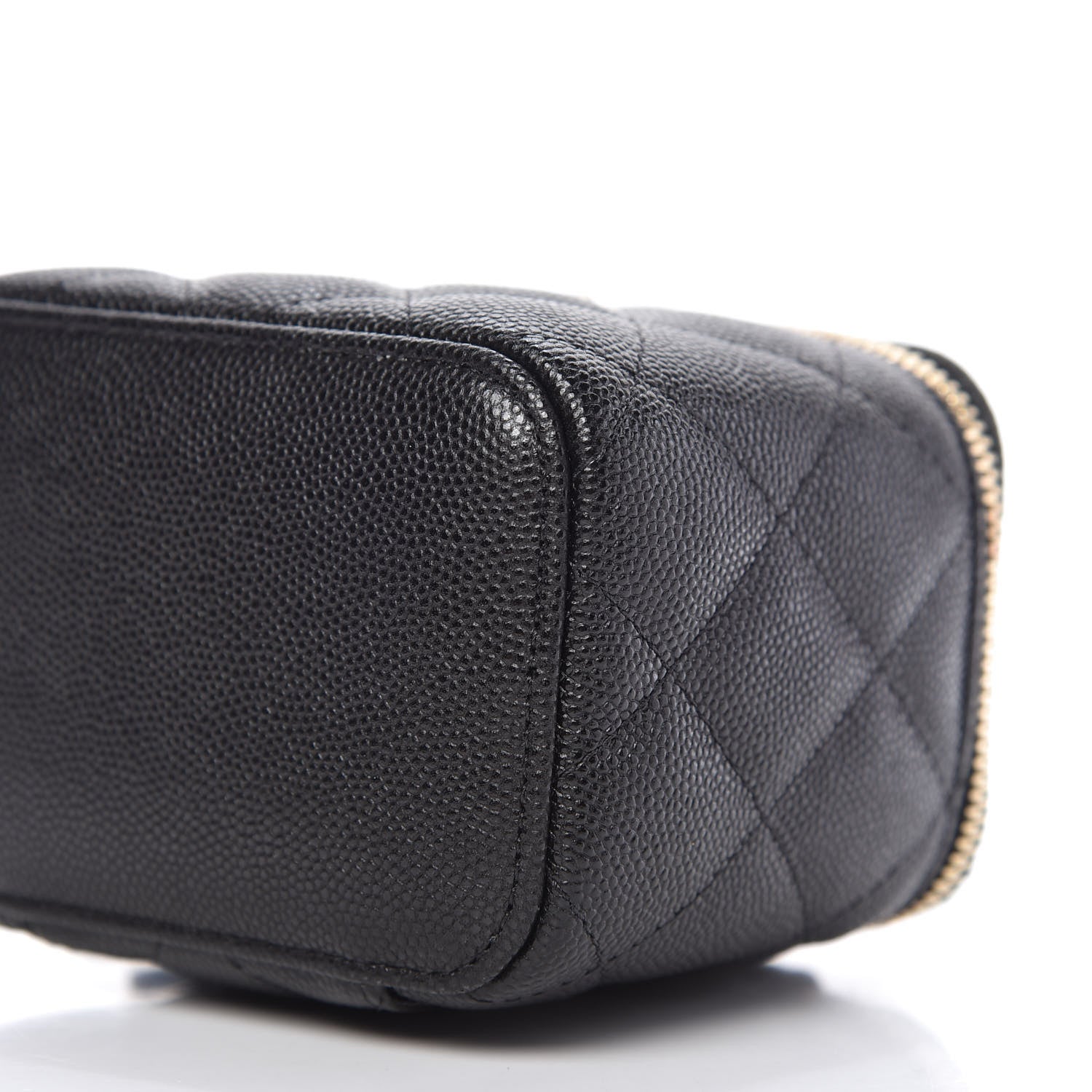 Chanel Caviar Quilted Mini Pearl On Top Vanity Case With Chain Black 7 of 10