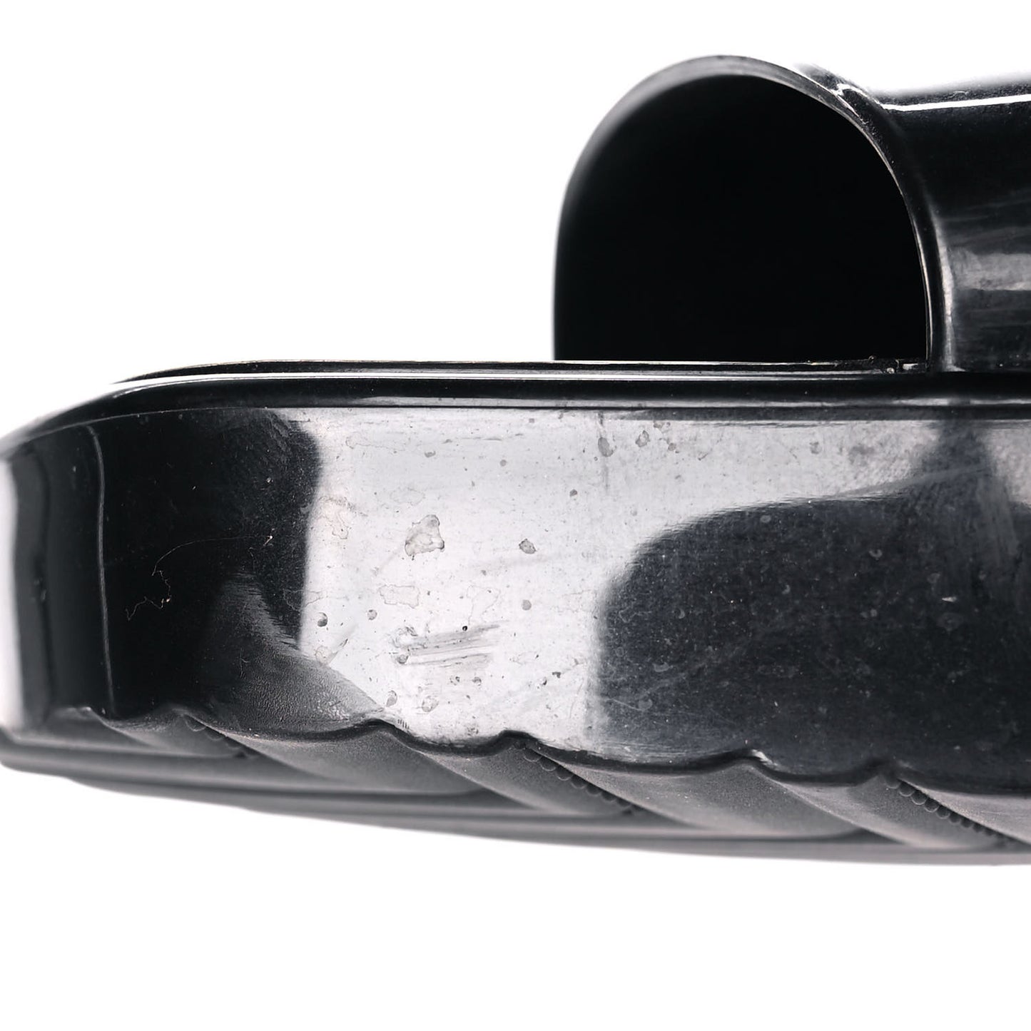 Rubber Gucci Logo Womens Platform 20/60mm Slide Sandals 36 Black