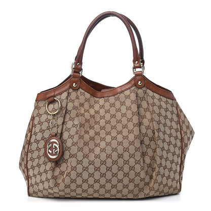 Gucci Monogram Large Sukey Tote Brown 1 of 13