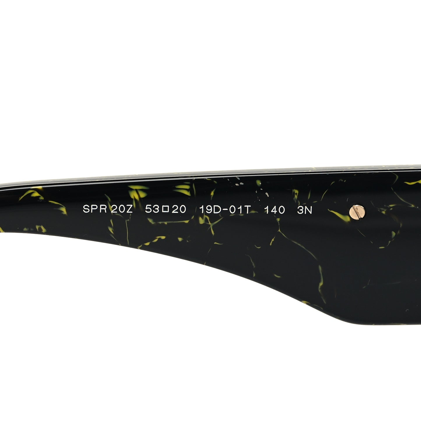 Acetate Oval Symbole Sunglasses SPR 20Z Black Green Marble