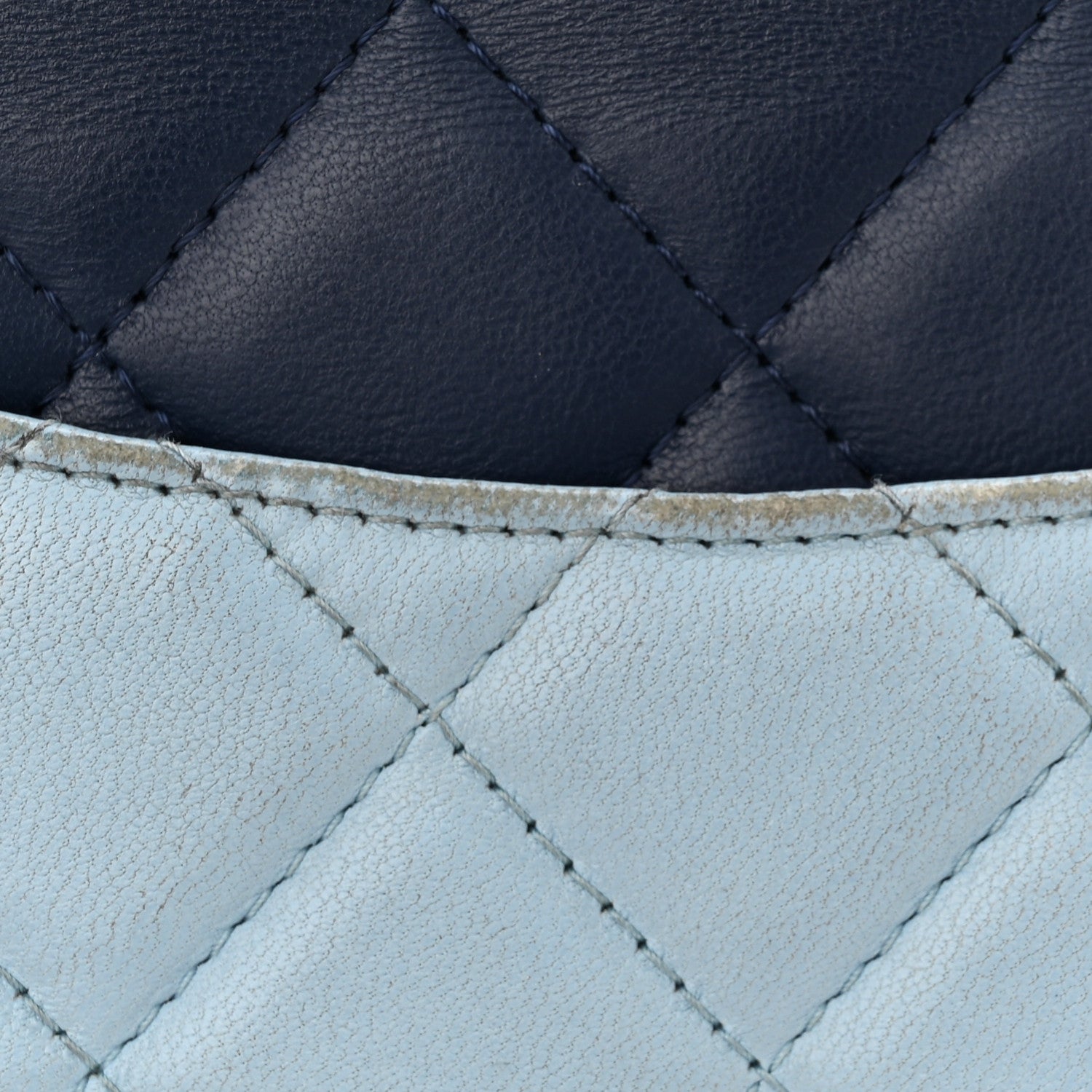 Chanel Lambskin Quilted Tri-Color Wallet On Chain WOC Red Blue 13 of 13