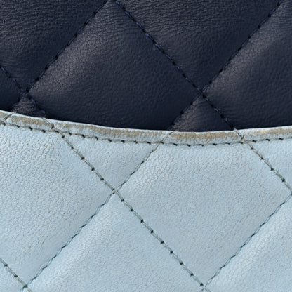 Chanel Lambskin Quilted Tri-Color Wallet On Chain WOC Red Blue 13 of 13