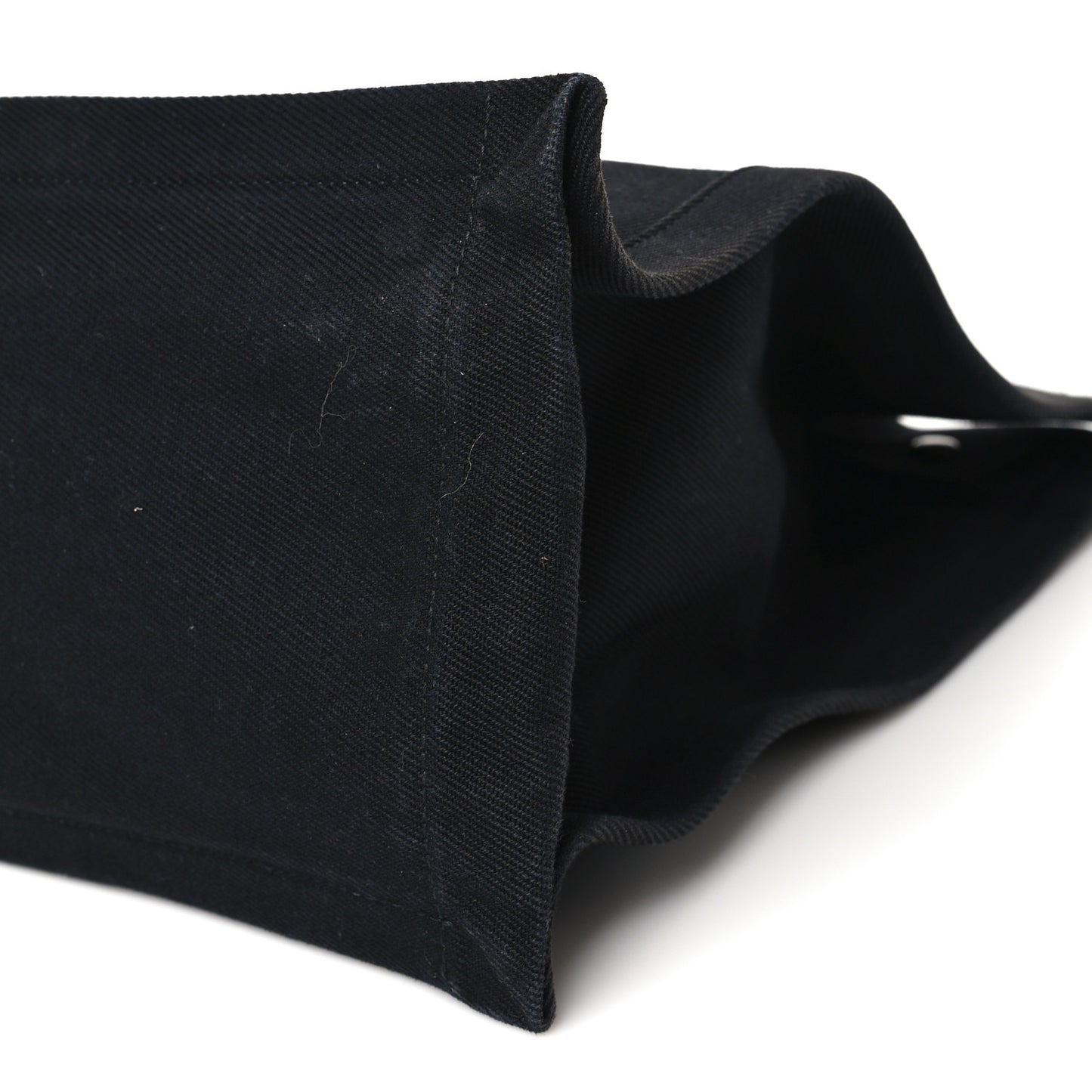 Linen Calfskin Rive Gauche Tote Black