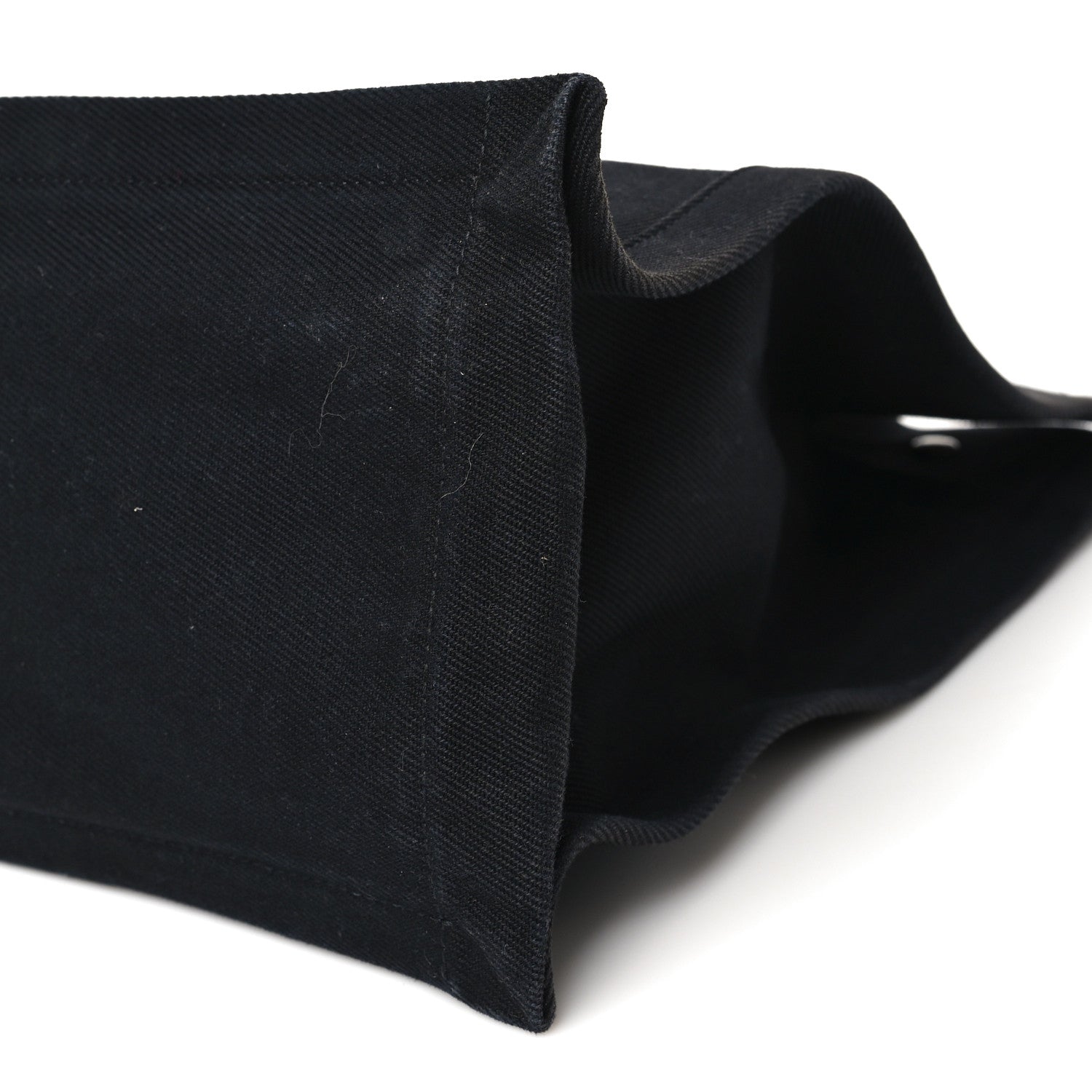 Saint Laurent Linen Calfskin Rive Gauche Tote Black 10 of 10