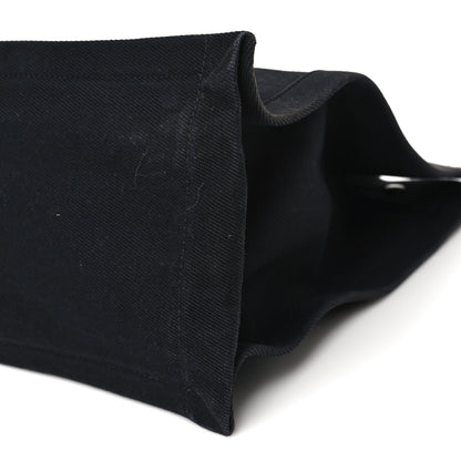 Saint Laurent Linen Calfskin Rive Gauche Tote Black 10 of 10