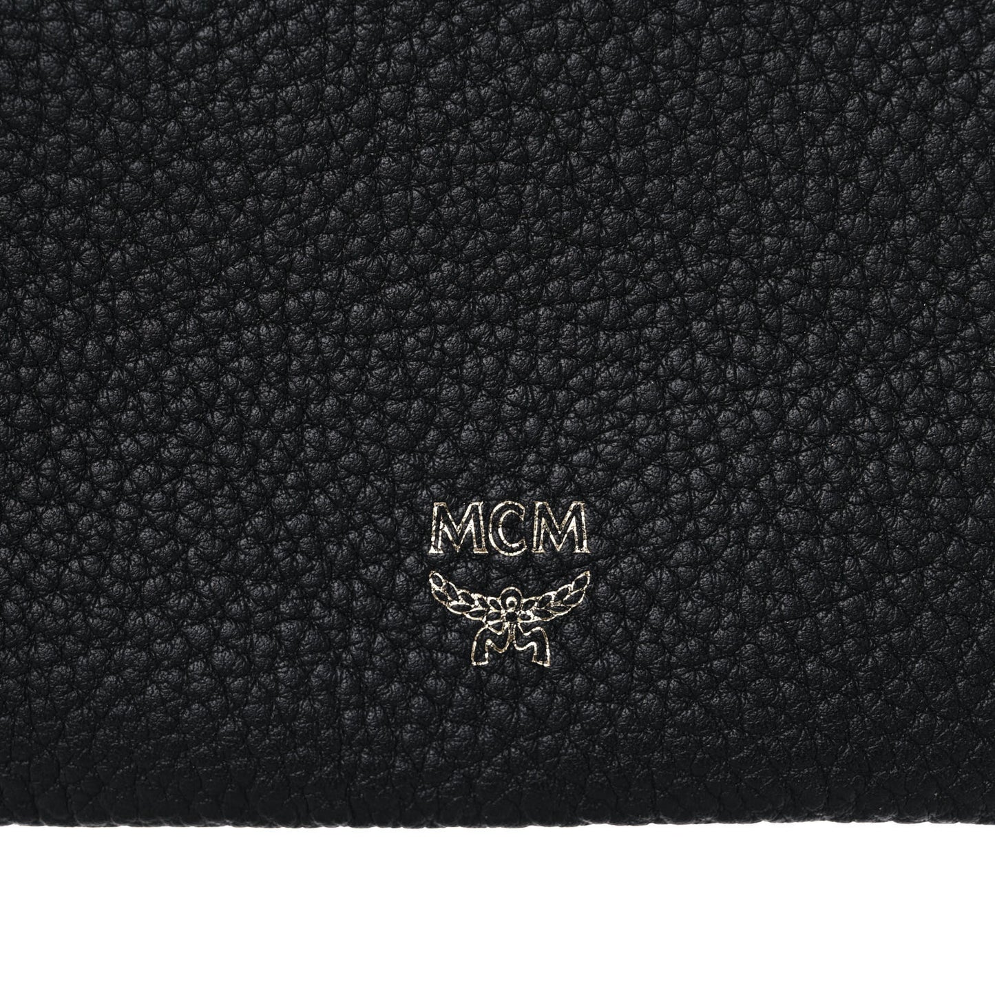 Calf Hair Calfskin Leopard Zip Pouch Set Black