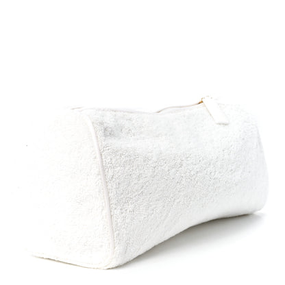 Chanel Terry Cloth Raffia CC Logo Thong Sandals 38 White 11 of 17