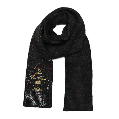 Chanel Wool Alpaca CC Coco Chanel Scarf Charcoal Multicolor 1 of 7