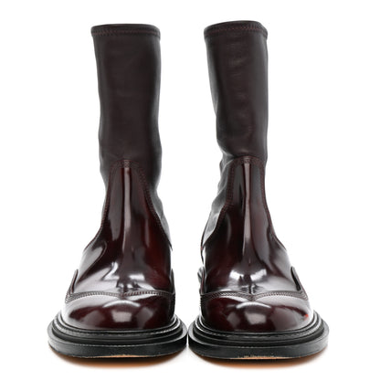 Loewe Patent Lambskin Chelsea Stretch Boots 37 Burgundy 2 of 10