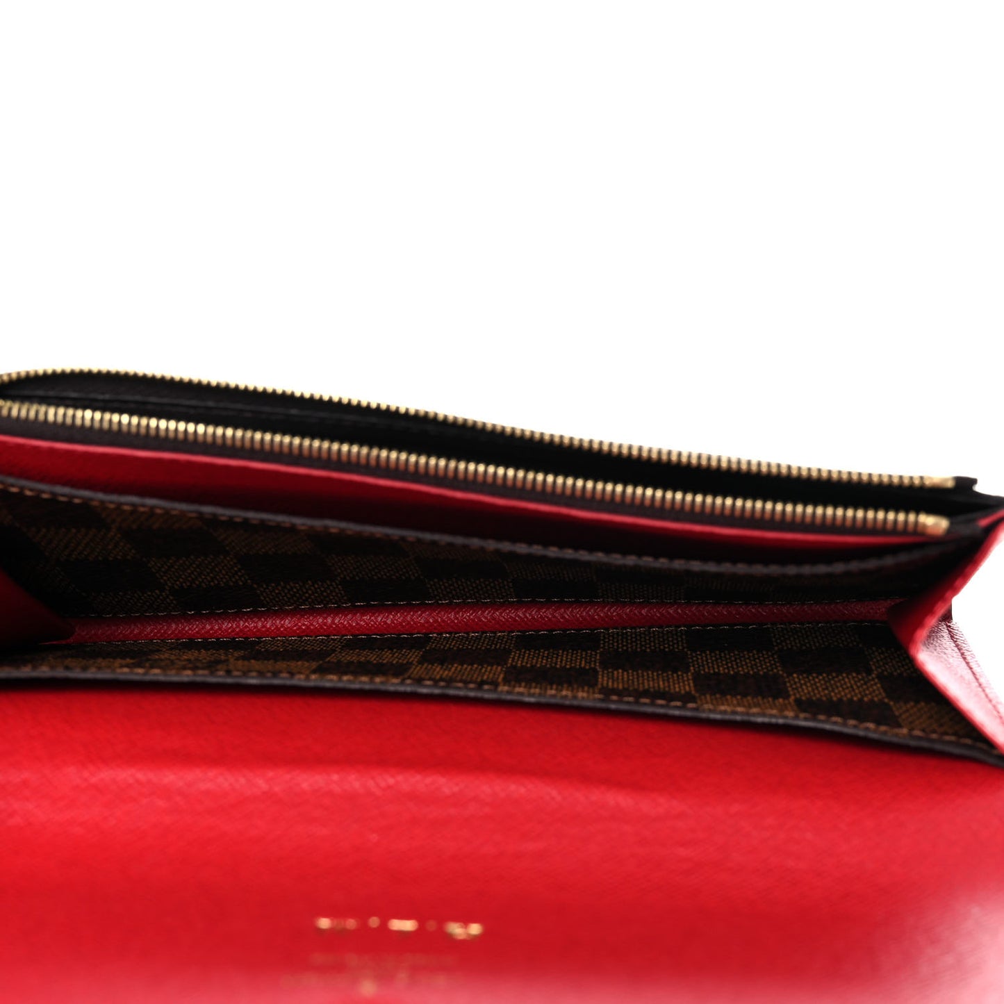 Damier Ebene Emilie Wallet Red
