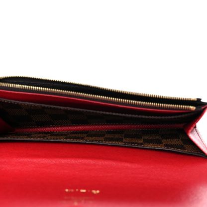 Louis Vuitton Damier Ebene Emilie Wallet Red 5 of 8