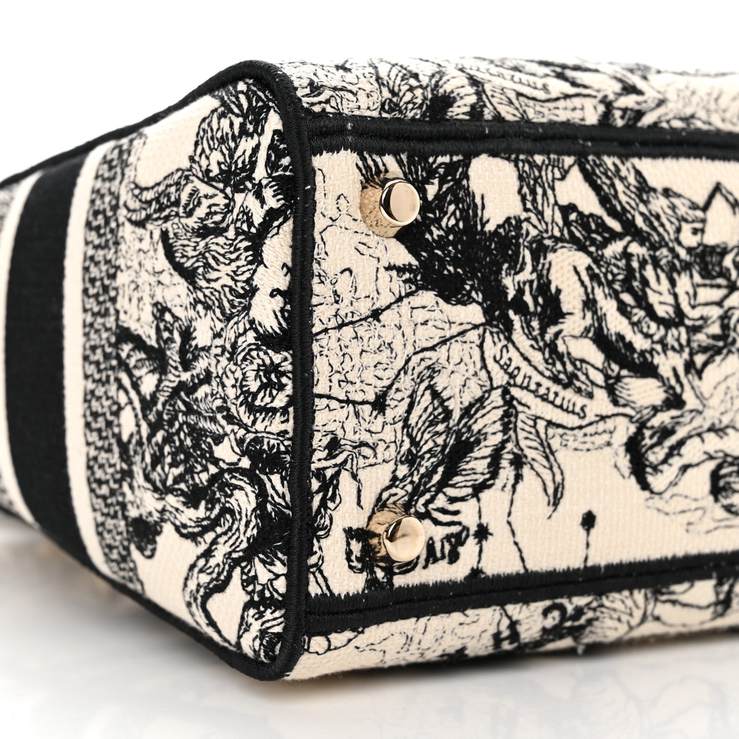 Christian Dior Canvas Embroidered Zodiac Toile De Jouy Medium Lady D-Lite Latte 9 of 11