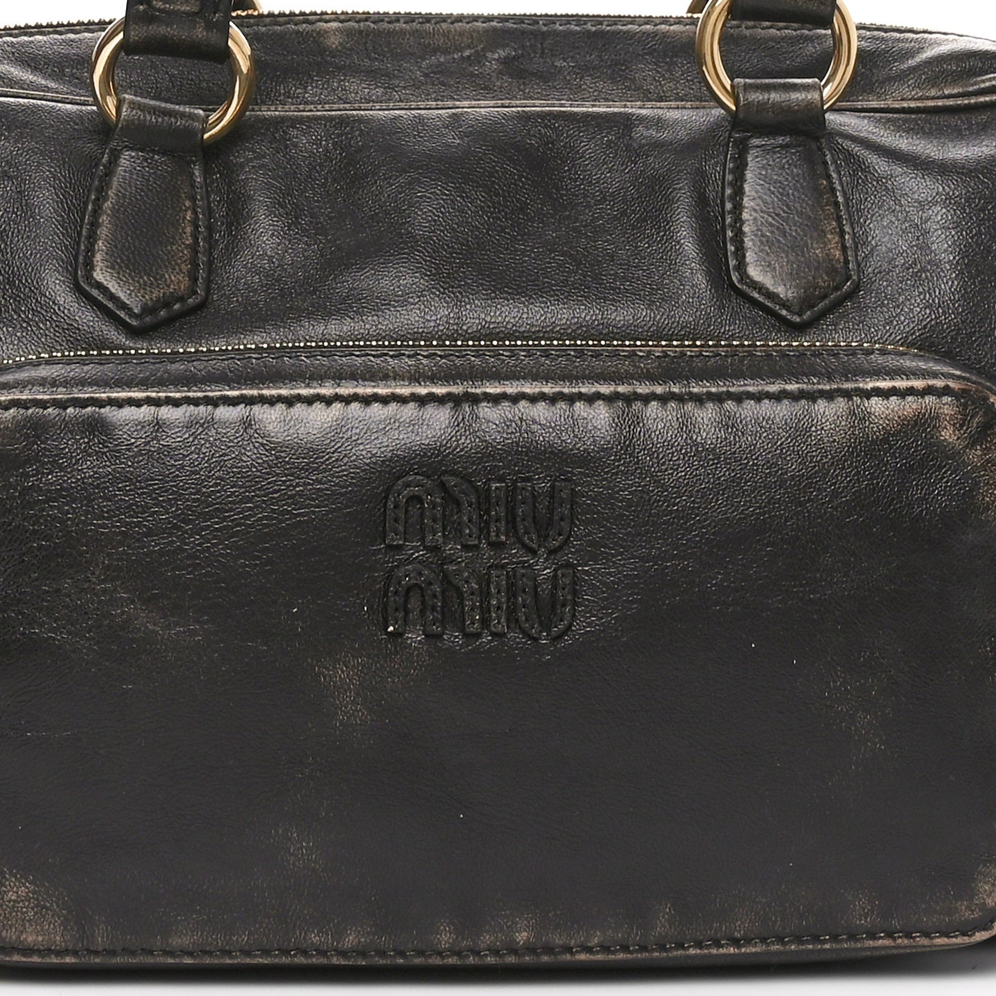 Distressed Nappa Shoulder Bag Sand Coffee